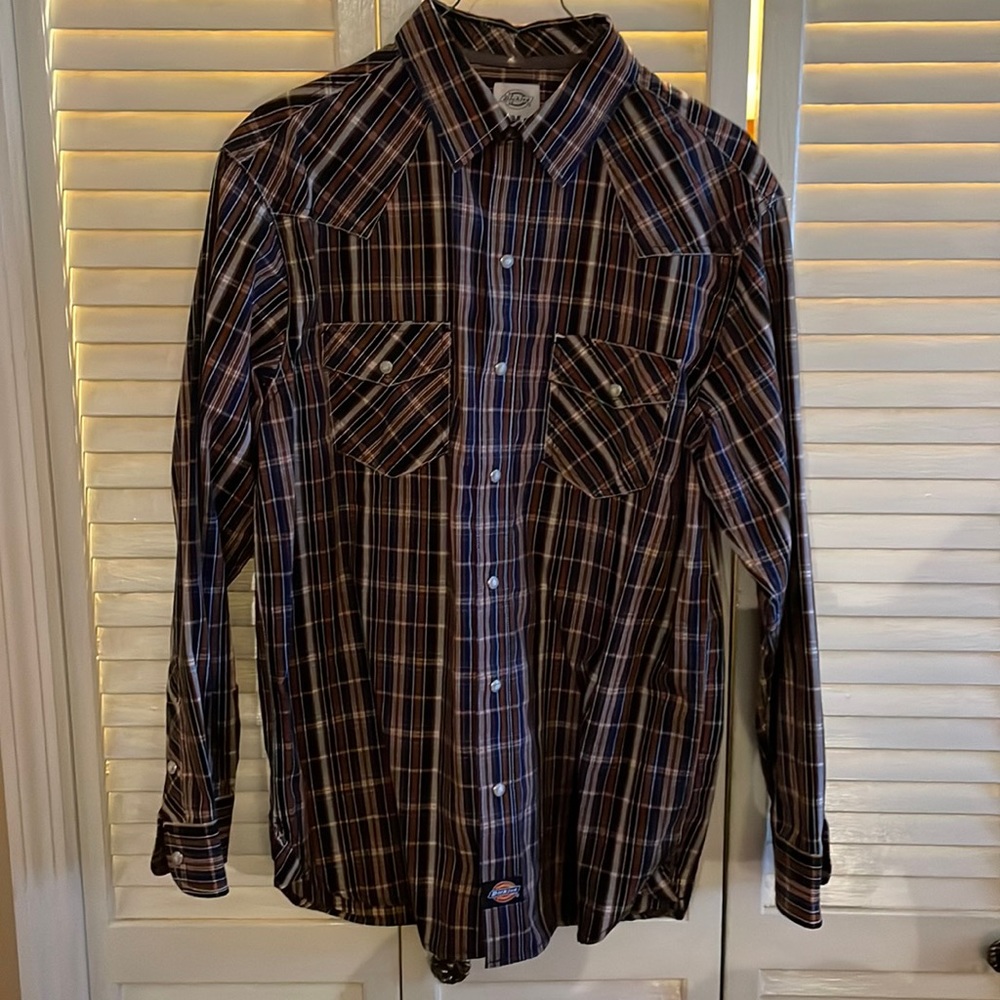 Dickies Plaid Peal snap shirt